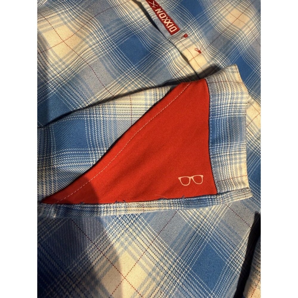 Dixxon The Winfield Flannel Shirt Mens M Blue Plaid Snap Front Dave Winfield - Picture 5 of 10